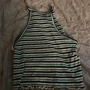 Black white and blue tank top